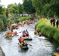 Summer in the Suburbs - Heathcote River Day - Raft Race. 