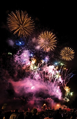 A fireworks display at the ASB Classical Sparks. 